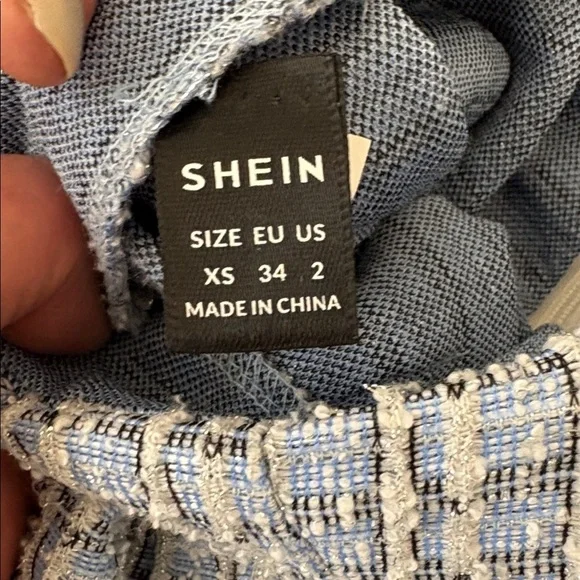 Elegant Blue and Black  Plaid Women's Skirt - Picture 5 of 5